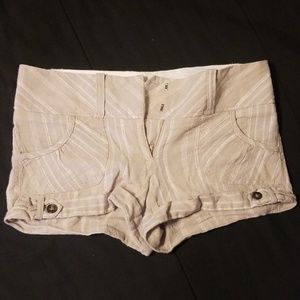 Tan with shiny gold threads shorts